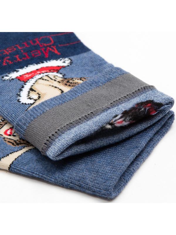 Носки мужские, цвет тёмно-синий меланж, размер 25-27