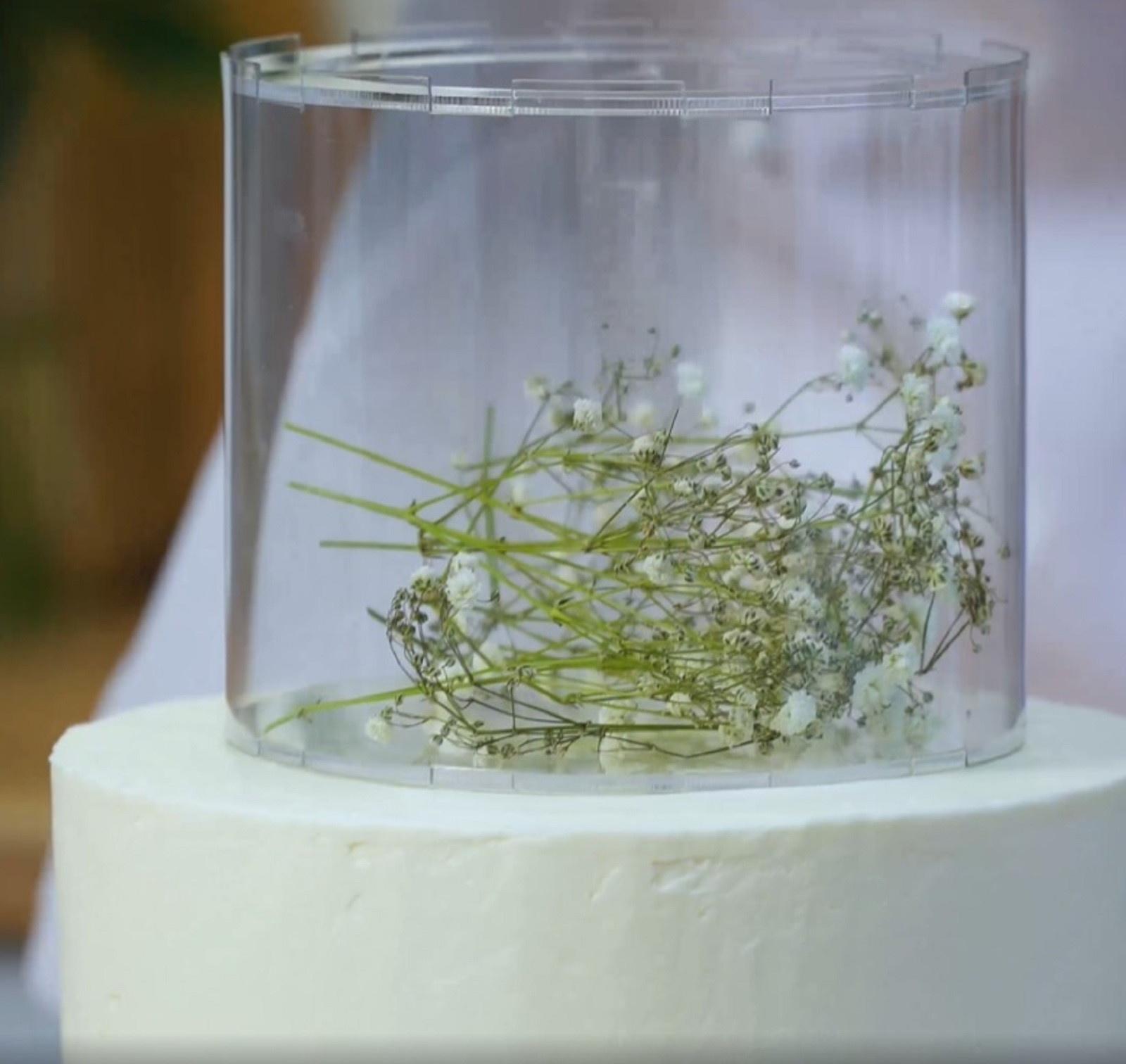 Фальшярус для торта, цилиндр, d=30 см, h=12 см, цвет прозрачный