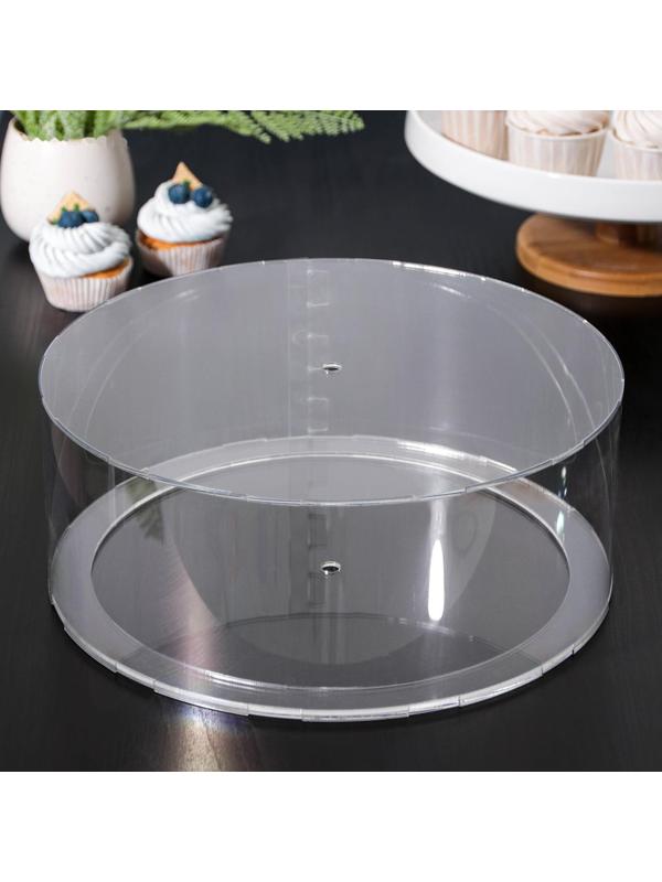 Фальшярус для торта, цилиндр, d=30 см, h=12 см, цвет прозрачный