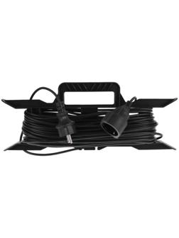 Удлинитель на каркасе Luazon Lighting ECO, 1 розетка, 20 м, 10 А, ПВС 3х0.75 мм2, с з/к,IP20