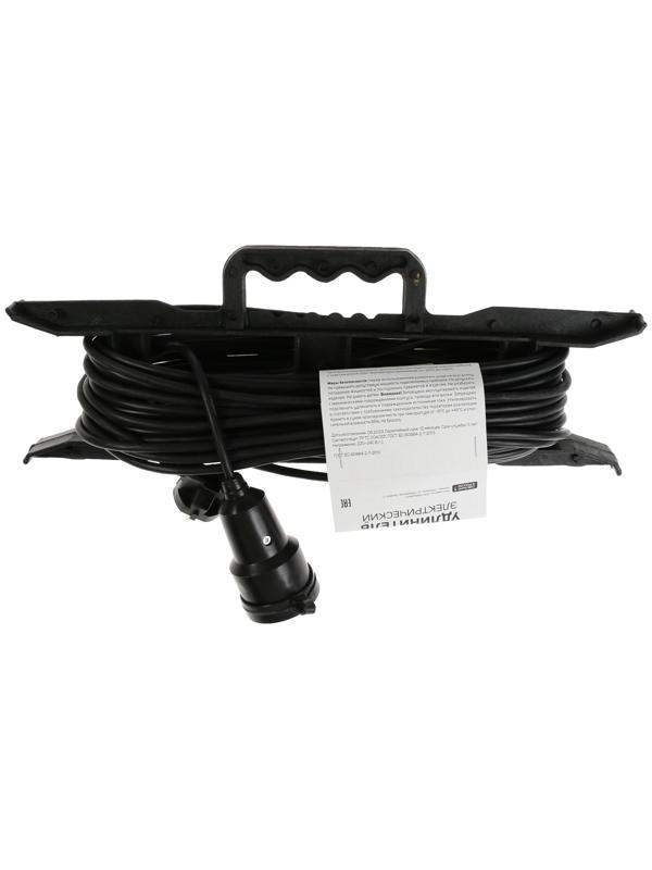 Удлинитель на каркасе Luazon Lighting ECO, 1 розетка, 20 м, 10 А, ПВС 3х0.75 мм2, с з/к,IP20