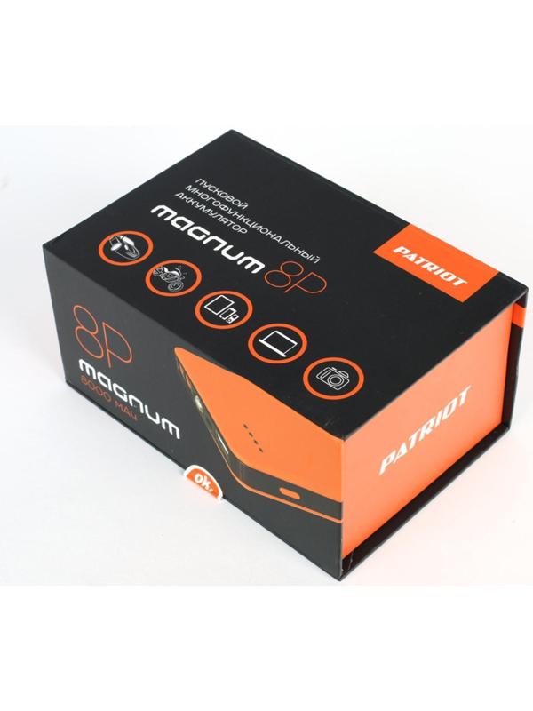 Пусковой многофункциональный аккумулятор PATRIOT MAGNUM 8P, 8000 мАч