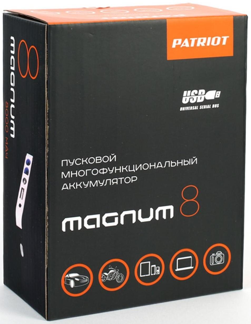 Пусковой многофункциональный аккумулятор PATRIOT MAGNUM 8, 8000 мАч