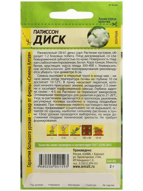 Семена Патиссон 