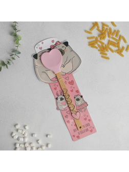 Силиконовая лопатка «Любовь» на формовой подложке, 16.9 х 37.8 см