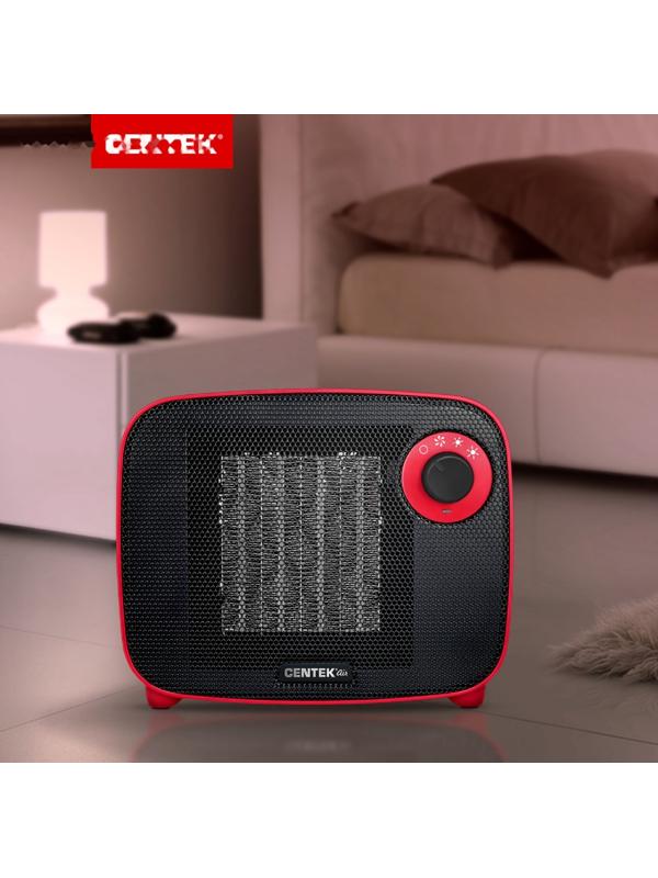 Тепловентилятор Centek CT-6022, керамический, настольный, 1500 Вт, 15 м², красный