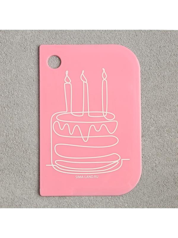 Набор кондитерских шпателей «Создаю праздник» 11.5×8 см, 11.2×6.5 см, 10×7 см, 3 шт