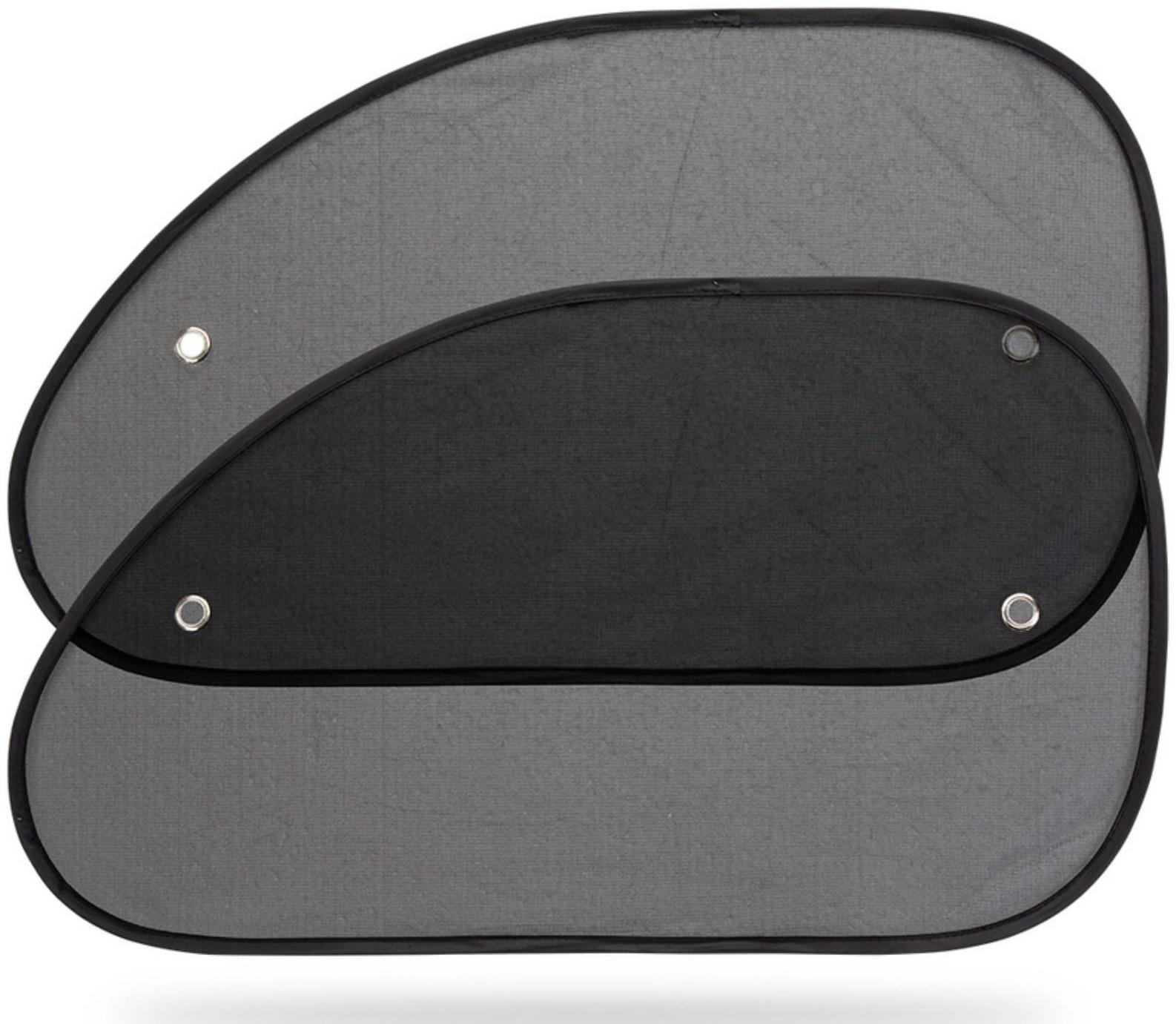 Шторки солнцезащитные на боковые стекла, сетчатый полиэстер, чёрные, 65х38 см, комплект 2 шт   74140