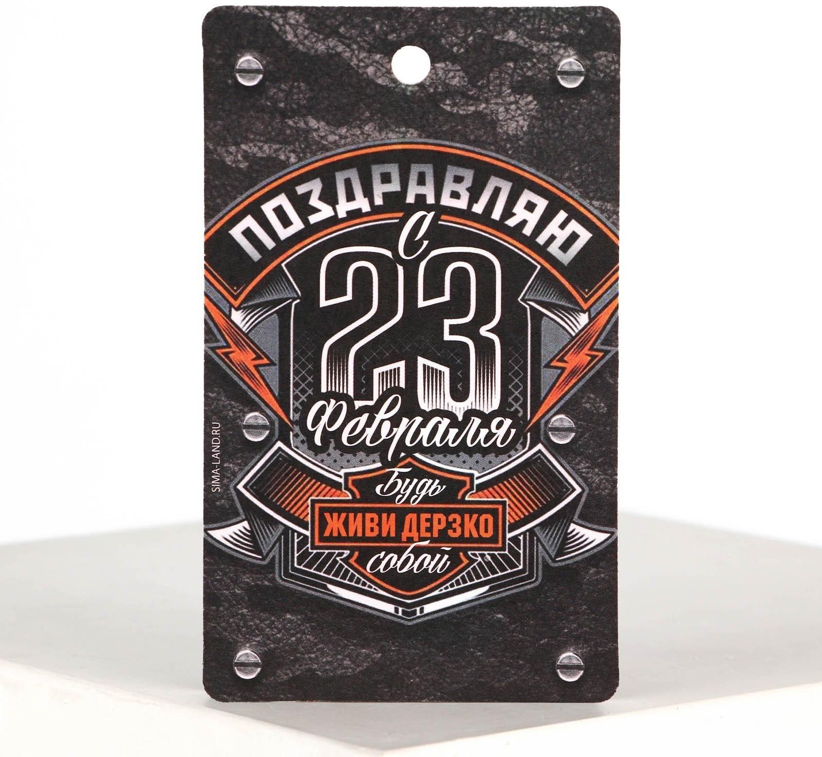 Ароматизатор в автомобиль «Крутому мужику», аромат: черный лед