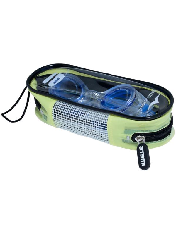 Очки для плавания Atemi N7301, детские, силикон, цвет белый/синий