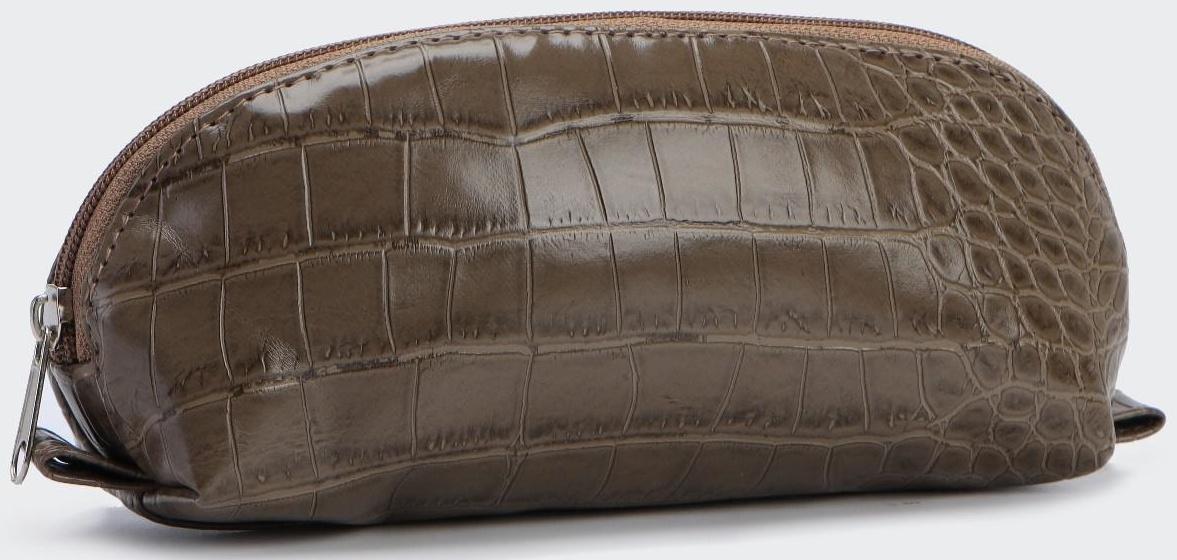 Косметичка на молнии, цвет коричневый