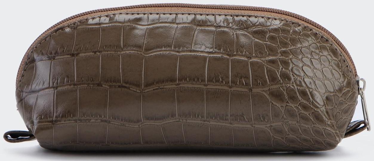 Косметичка на молнии, цвет коричневый