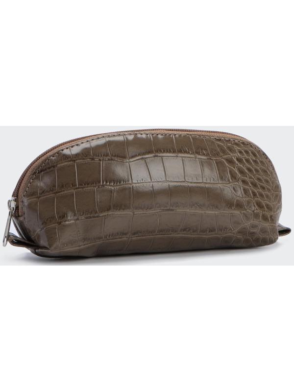 Косметичка на молнии, цвет коричневый