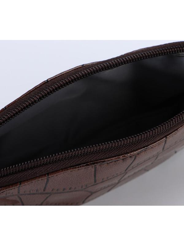 Косметичка на молнии, цвет бордовый