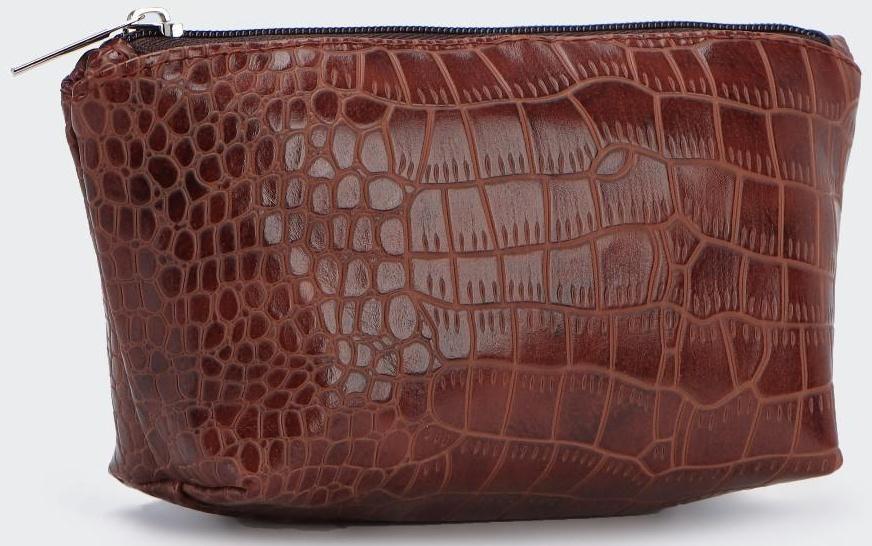 Косметичка на молнии, цвет коричневый