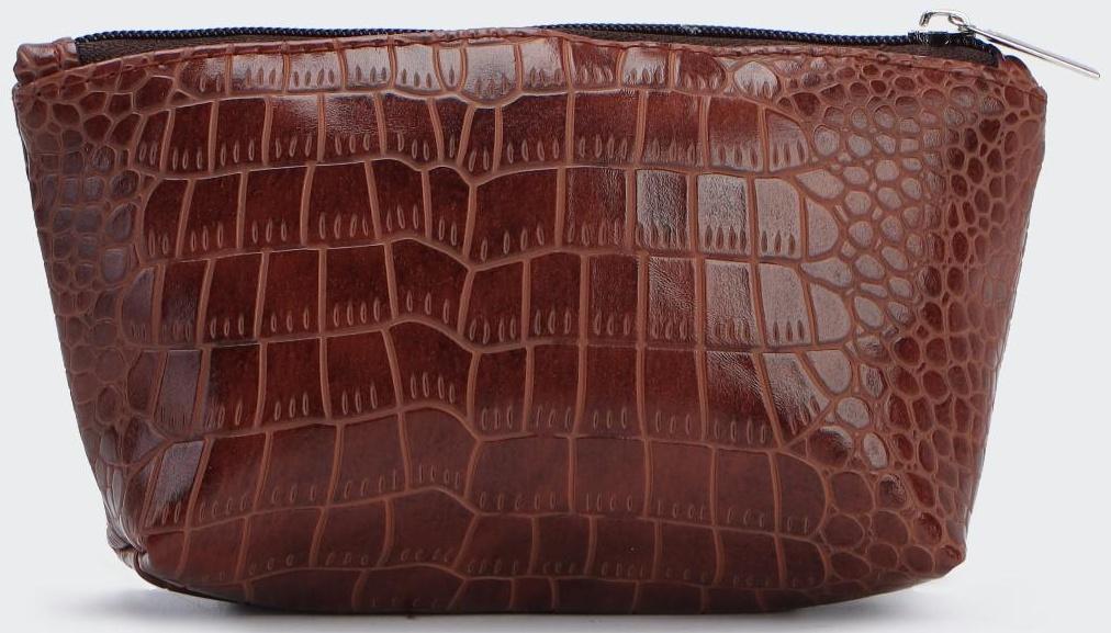 Косметичка на молнии, цвет коричневый