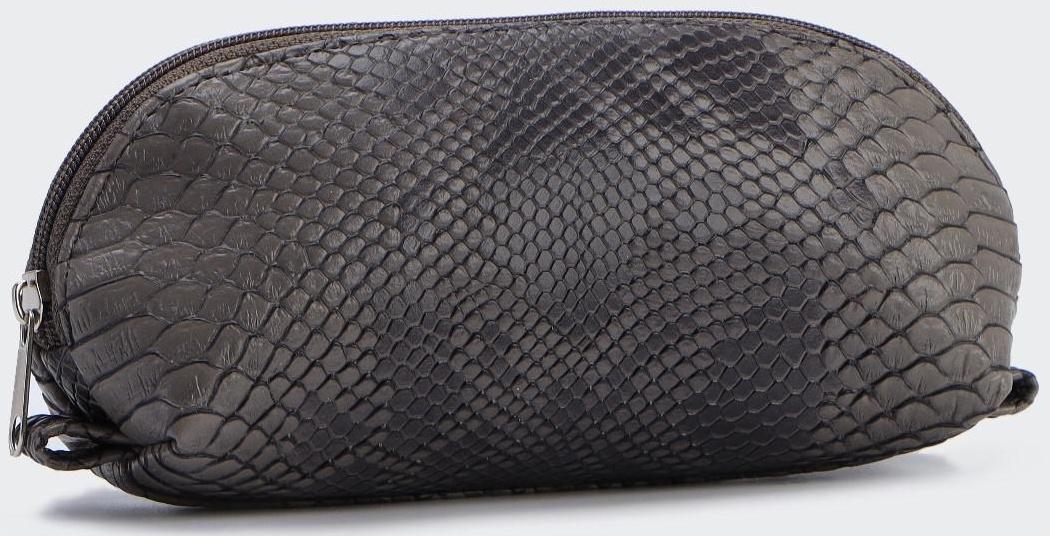 Косметичка на молнии, цвет темно серый