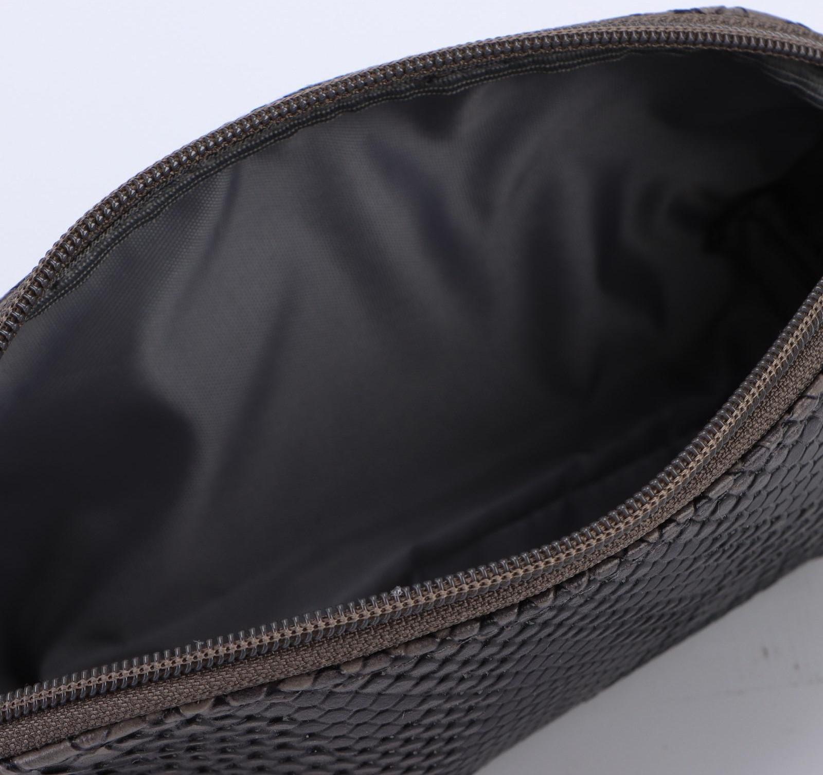 Косметичка на молнии, цвет темно серый