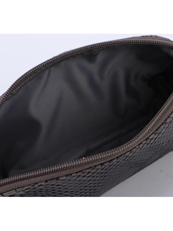 Косметичка на молнии, цвет темно серый