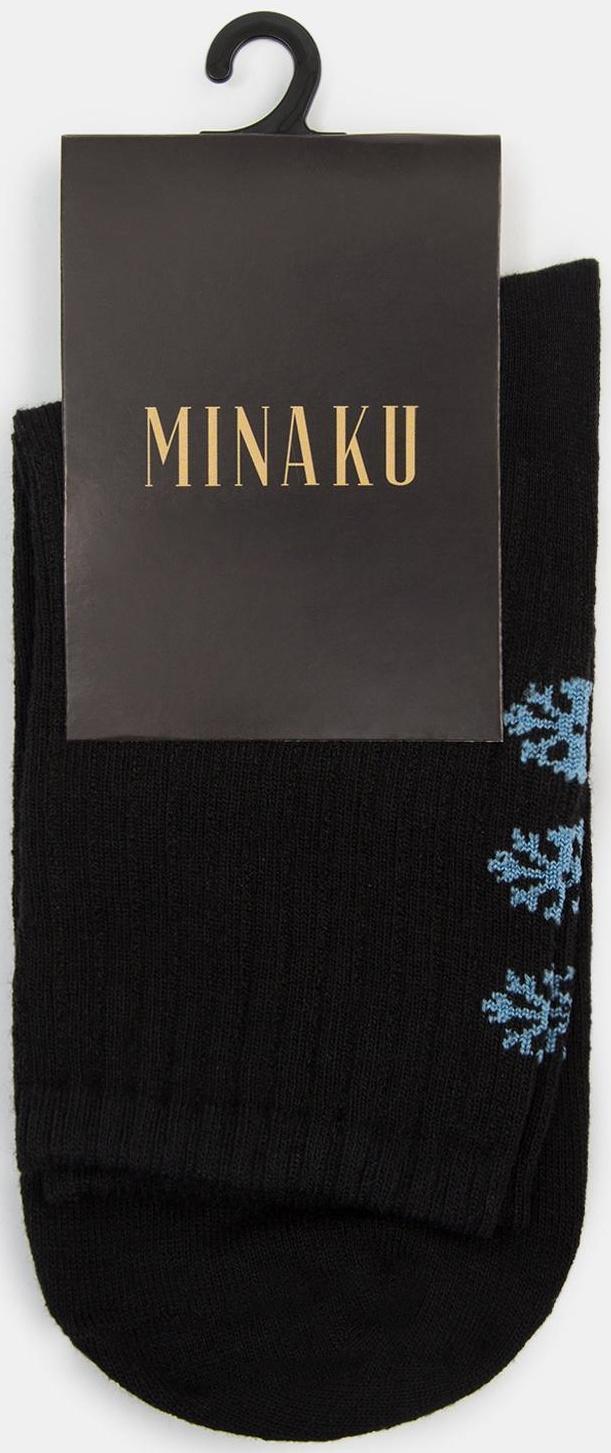 Носки новогодние мужские «Снеговики» MINAKU цвет чёрный, размер 42-43