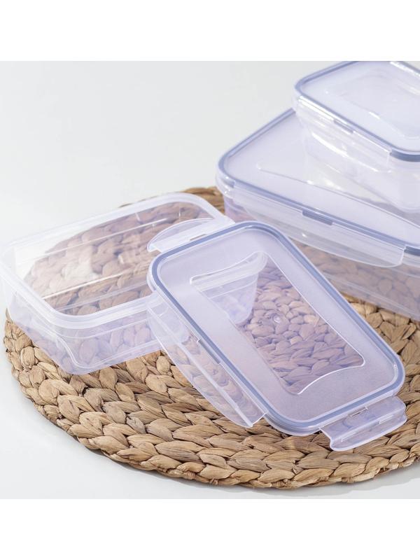 Набор ланч-боксов прямоугольных, 3 шт: 1,3 л, 0,7 л, 0,4 л