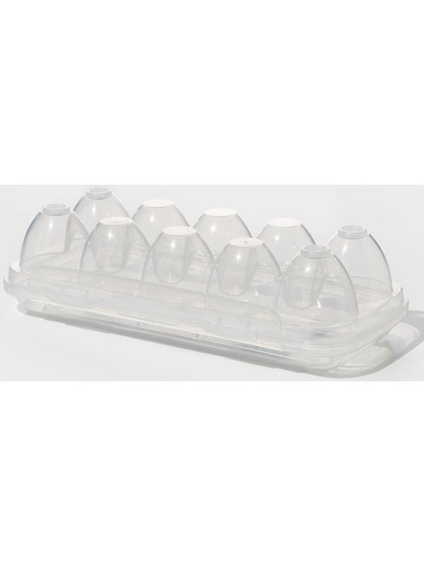 Контейнер для хранения яиц, 10 ячеек, 26,5×12,5×7 см