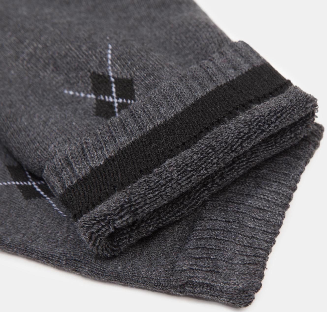 Носки мужские махровые, цвет графит, размер 25-27