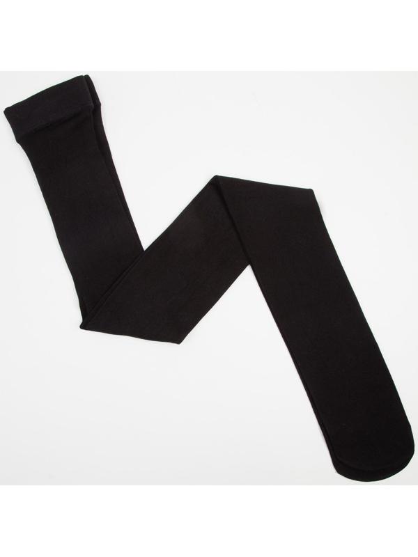 Колготки женские Elegazzi Velour 500 den микрофибра с начёсом, цвет чёрный, размер 2/3