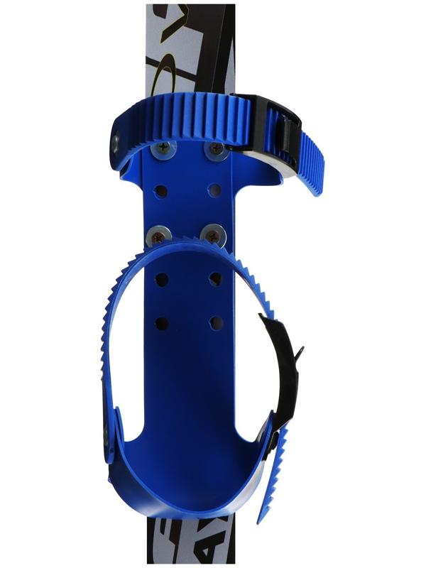 Лыжный комплект, 130 см, с креплениями и палками длиной 100 см, цвета МИКС