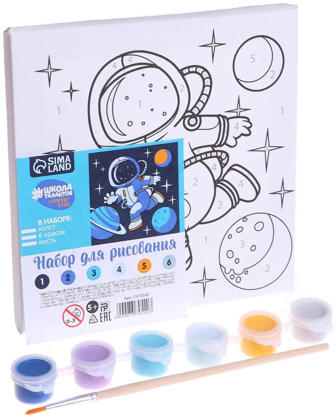 Картина по номерам «Полёт в космос» 15х15 см