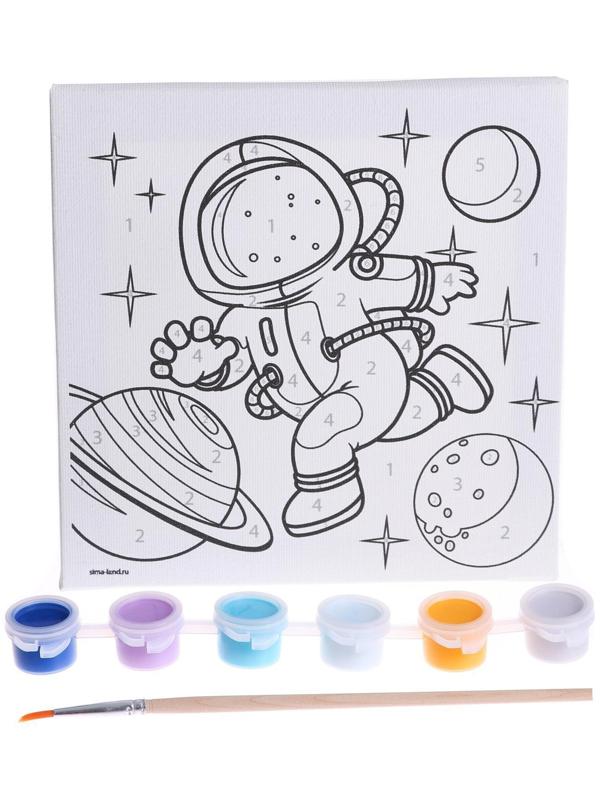 Картина по номерам «Полёт в космос» 15х15 см
