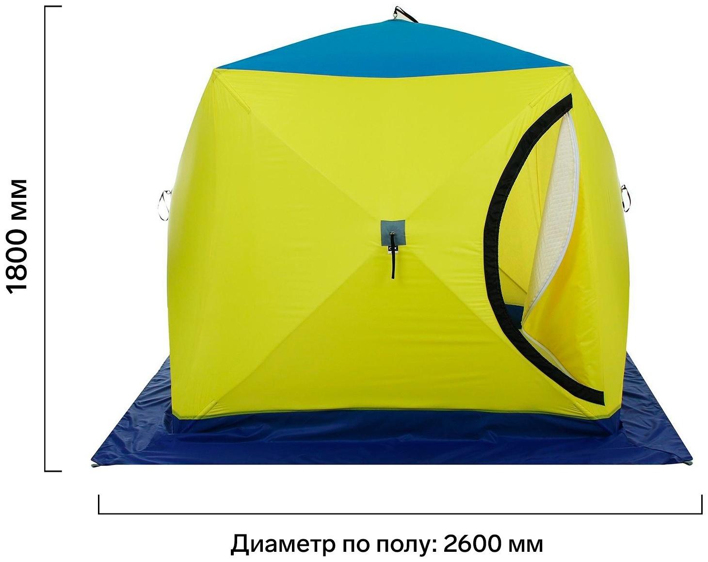 Палатка зимняя «КУБ» 2-местная, трёхслойная