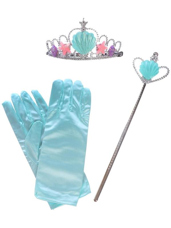 Карнавальный набор «Принцесса» 4 предмета: корона, перчатки, ободок, жезл