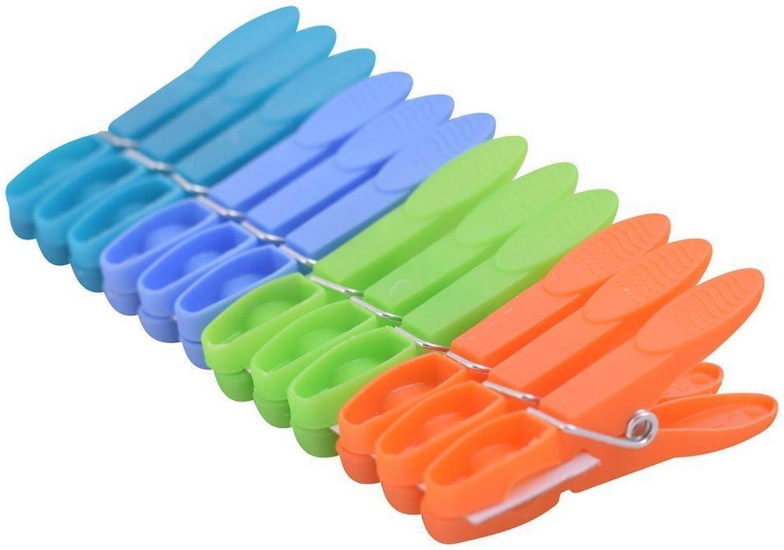 Прищепки для белья пластиковая, 12 шт
