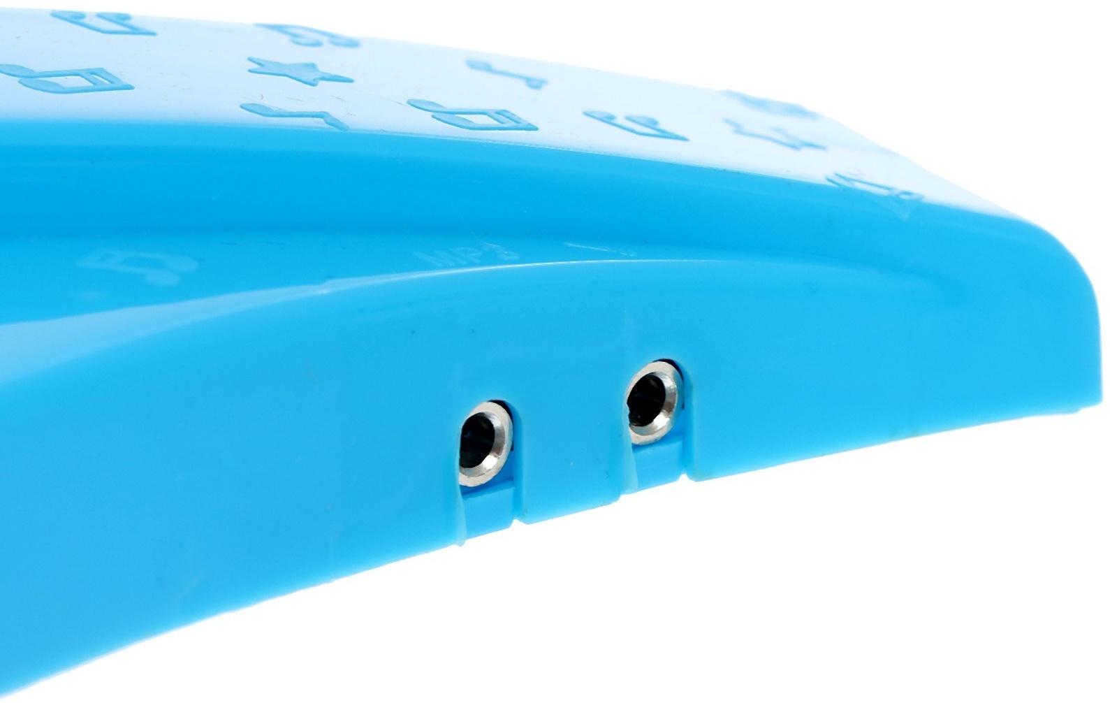 Микрофон на стойке «Новогодний подарок», цвет голубой