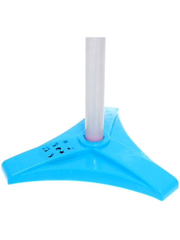 Микрофон на стойке «Новогодний подарок», цвет голубой