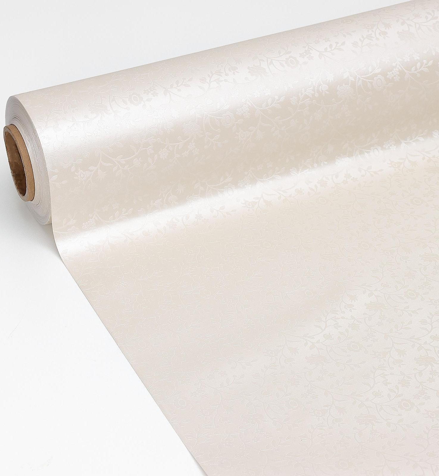 Клеёнка на стол на тканевой основе, рулон 20 метров, ширина 137 см, цвет белый