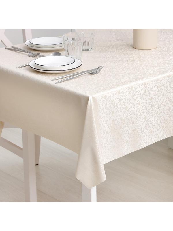 Клеёнка на стол на тканевой основе, рулон 20 метров, ширина 137 см, цвет белый