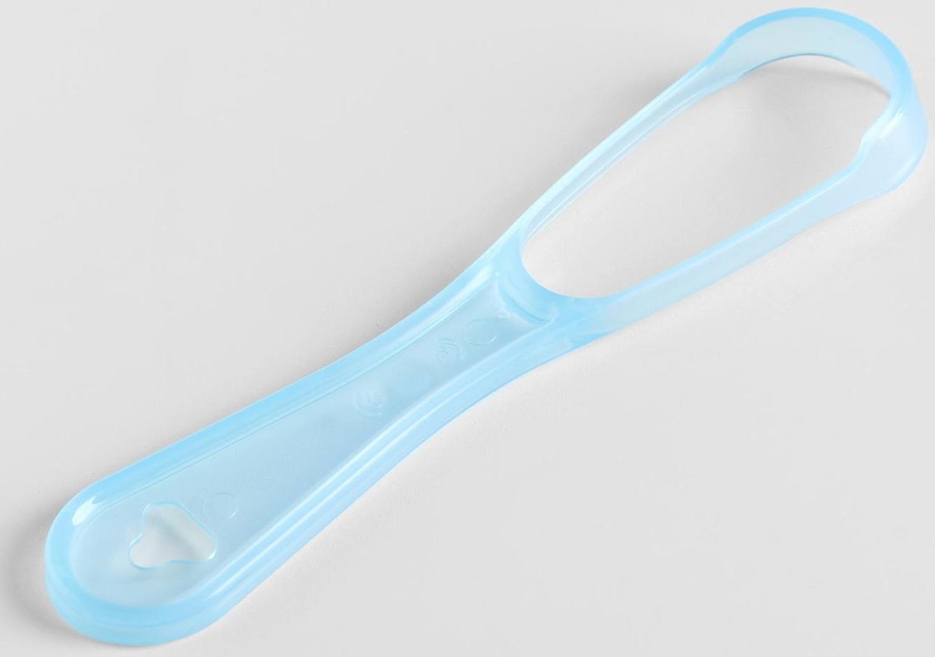 Скребок для чистки языка, синий