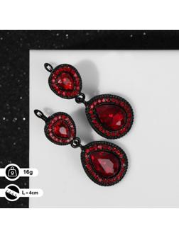 Серьги со стразами 