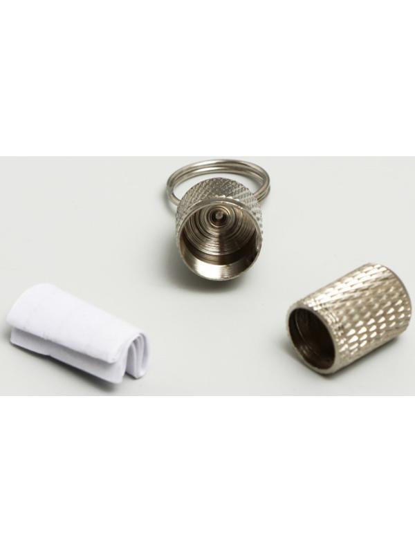 Адресник - капсула под записку увеличенный, рельефный, 1 х 2,4 см