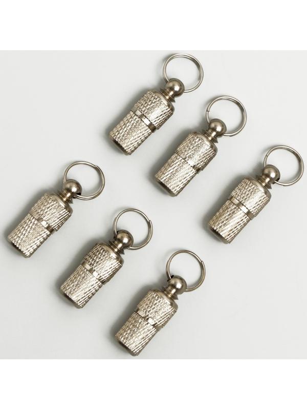 Адресник - капсула под записку увеличенный, рельефный, 1 х 2,4 см