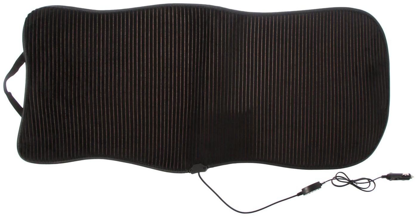 Накидка с подогревом TORSO, 12 В, регулятор, провод 120 см, велюр, черный