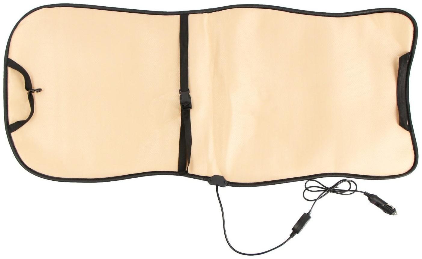 Накидка с подогревом TORSO, 12 В, регулятор, провод 120 см, велюр, черный