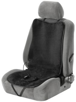 Накидка с подогревом TORSO, 12 В, регулятор, провод 120 см, велюр, черный