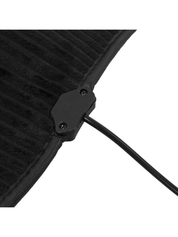 Накидка с подогревом TORSO, 12 В, регулятор, провод 120 см, велюр, черный