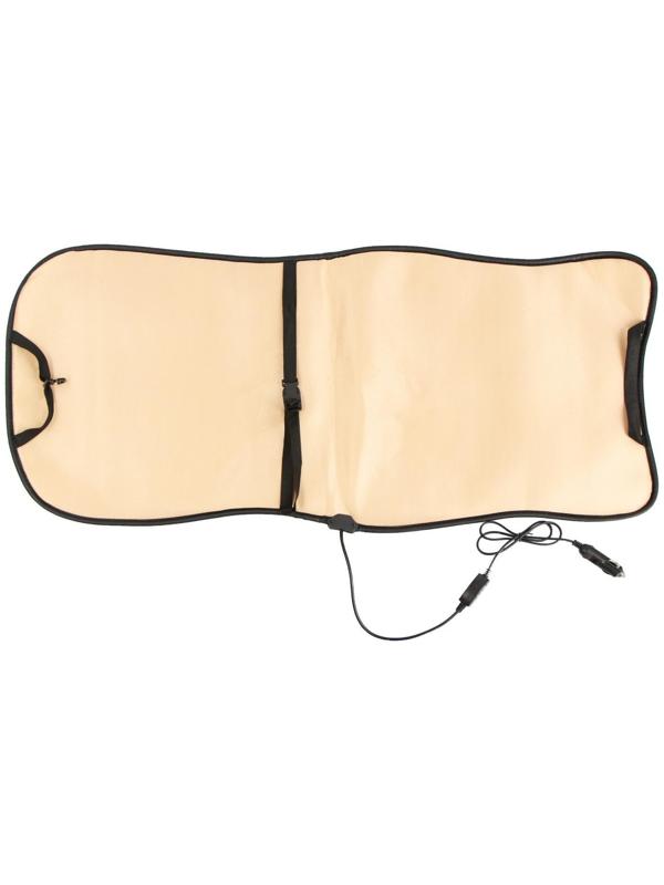 Накидка с подогревом TORSO, 12 В, регулятор, провод 120 см, велюр, черный
