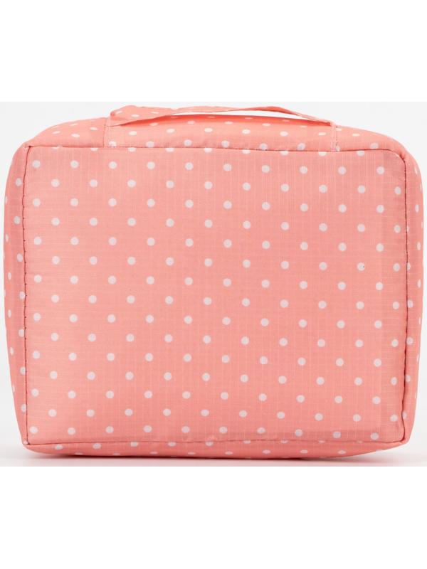Косметичка дорожная, 2 отдела на молнии, цвет розовый