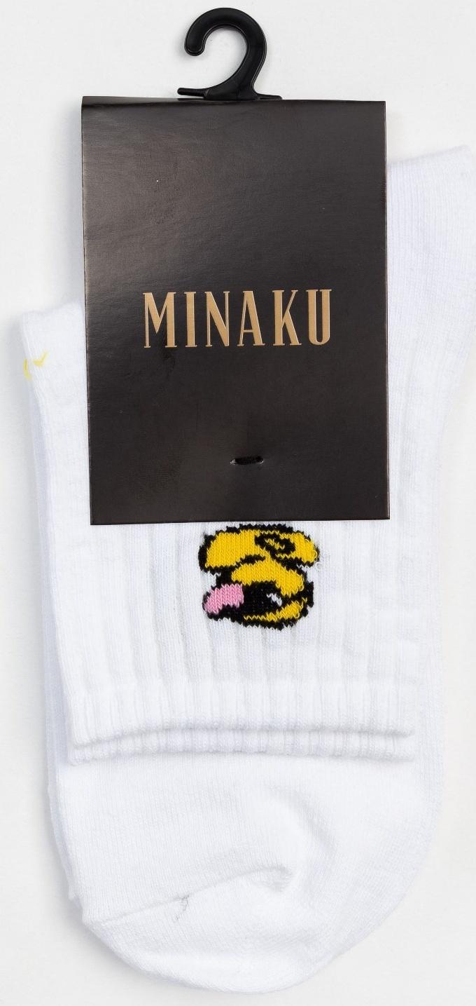 Носки мужские MINAKU «Утёнок» цвет белый, размер 40-41 (27 см)