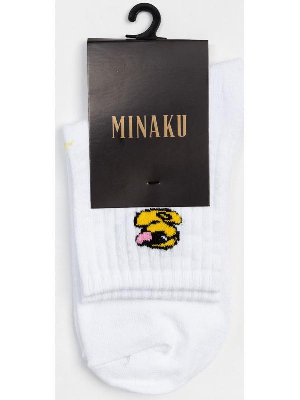 Носки мужские MINAKU «Утёнок» цвет белый, размер 40-41 (27 см)
